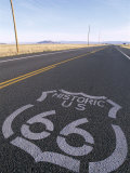 Historic Route 66 Sign on Highway, Seligman, Arizona, USA