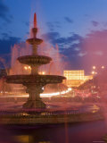 Piata Unirii Fountain and Palace of Parliament, Bucharest, Piata Unirii, Romania
