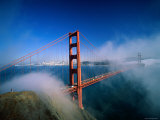 Golden Gate Bridge with Mist and Fog, San Francisco, California, USA