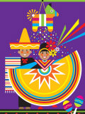 Traditional Mexican Cultural Celebration with Pinata