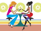 Buy Woman in Salon Getting Manicures at AllPosters.com