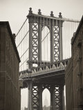 Manhattan Bridge and Empire State Building, New York City, USA