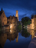 Belfort and River Dijver, Bruges, Flanders, Belgium