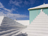 Traditional White Stone Roofs on Colourful Bermuda Houses