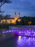 Mur Insel and Mariahilfkirche Church, Graz, Styria, Austria