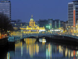 Buy Half Penny Bridge and Custom House, Dublin, Ireland at AllPosters.com