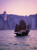 Buy Chinese Junk, Victoria Harbour, Hong Kong, China at AllPosters.com