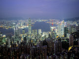Victoria Harbour and Skyline from the Peak, Hong Kong, China