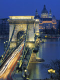 Chain Bridge and Danube River, Budapest, Hungary