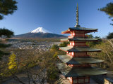 Mount Fuji and Temple, Fuji-Hakone-Izu National Park, Japan