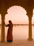Woman Wearing Sari, Jaisalmer, Rajasthan, India