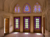 The Stained Glass Windows of Traditional House, Kashan, Isfahan Province, Iran