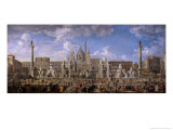 Buy Preparation of the Fireworks, Rome, 18th century at AllPosters.com