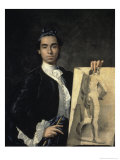 Buy Portrait of the Artist Holding a Life Study, 18th century at AllPosters.com