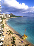 Waikiki Beach with Diamond Head, Honolulu, Oahu, Hawaii