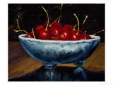 Buy Red Cherries in a Blue Bowl at AllPosters.com