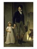 Portrait de J.B. Isabey et Sa Fille Giclee Print
