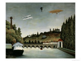 Buy Landscape with Zeppelin, c.1908 at AllPosters.com