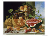 Buy Still Life with Peaches, Watermelon and Grapes at AllPosters.com