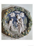 Madonna and Child in Wreath of Fruits Giclee Print