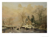 Figures on a Frozen Waterway, no.1