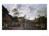 Peasants Feasting on a Village Street