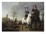 Lady and Gentleman on Horseback