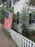 Buy American Flag Hanging Outside of House, MA at AllPosters.com
