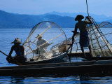 Buy Leg Rowers-Fishermen, Inle Lake, Burma at AllPosters.com
