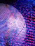 Spinning Globe, Computer Data, and Circuit Board