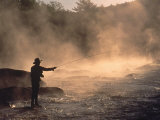 Man Fly-Fishing in Contoocook River, Henniker, NH