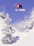 Snowboarder Leaping Through the Air