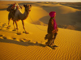 Buy Camel Driver, Thar Desert, Rajasthan, India at AllPosters.com