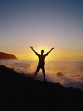 Man, Sunset, and Waves, Palos Verdes Peninsula, CA