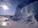 Iceberg and Meltwater Pool, Baffin Island, Nunavut, CA