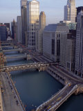 Chicago River and Wacker Drive, IL