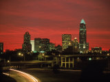 Skyline & Highway at Night, Charlotte, NC