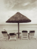 Palapa Umbrella on the Beach, Cancun, Mexico