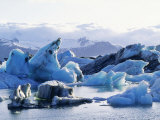 Buy Icebergs Calved from Breidamerkurjokull Glacier Floating in Lake Jokulsarlon, Iceland at AllPosters.com