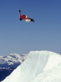 Snowboarder Leaping Through the Air