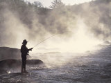 Man Fly-Fishing in Contoocook River, Henniker, NH