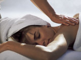 Woman Getting Massage at Health Spa