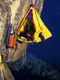 Rock Climber Resting off Rock