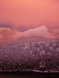Buy Lake Tahoe at Sunset with Snow, California at AllPosters.com