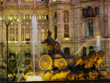 Plaza Cibeles at Night, Madrid, Spain