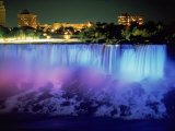 Niagara Falls with Blue Light, NY
