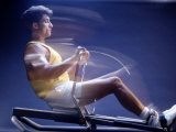 Man on Rowing Machine