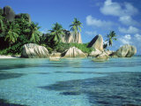 Buy Lagoon, Palms, Rocks, Ladigue is Seychelles at AllPosters.com