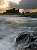 View of Bamburgh Castle at Sunset, UK