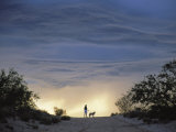 Buy Silhouette of Woman and Dog, Thunderhead, Tucson, at AllPosters.com